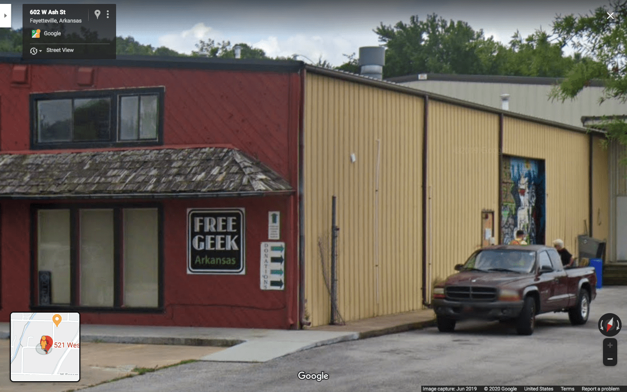 FREE GEEK ARKANSAS 521 W. ASH ST.